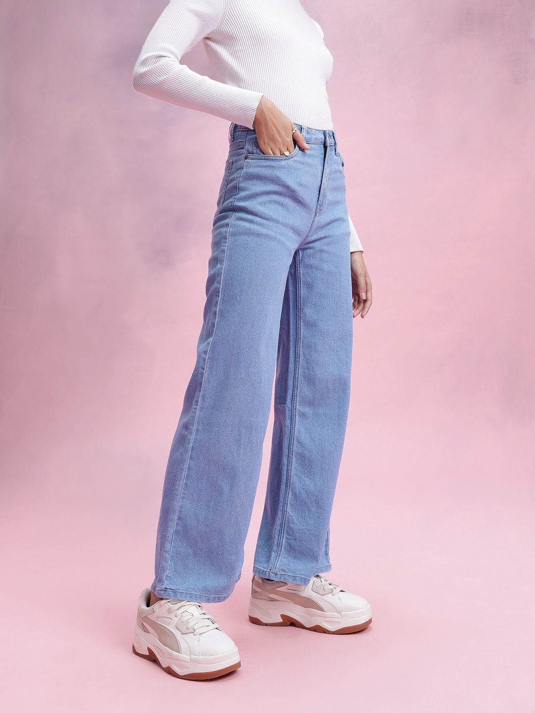 DressBerry Women High-Rise Stretchable Flared Jeans