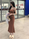 DressBerry Shoulder Straps Bodycon Midi Dress