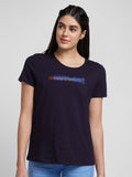 SPYKAR Women Round Neck Short Sleeve Cotton T-shirt