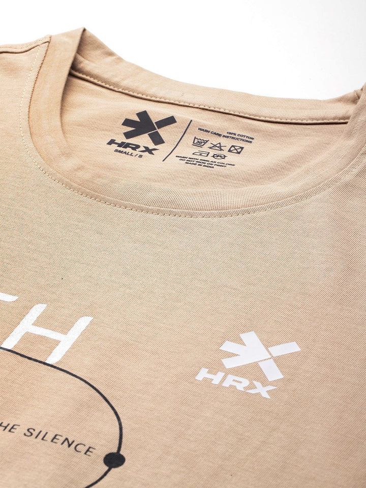 HRX by Hrithik Roshan Typography Printed Pure Cotton Yoga T-shirt