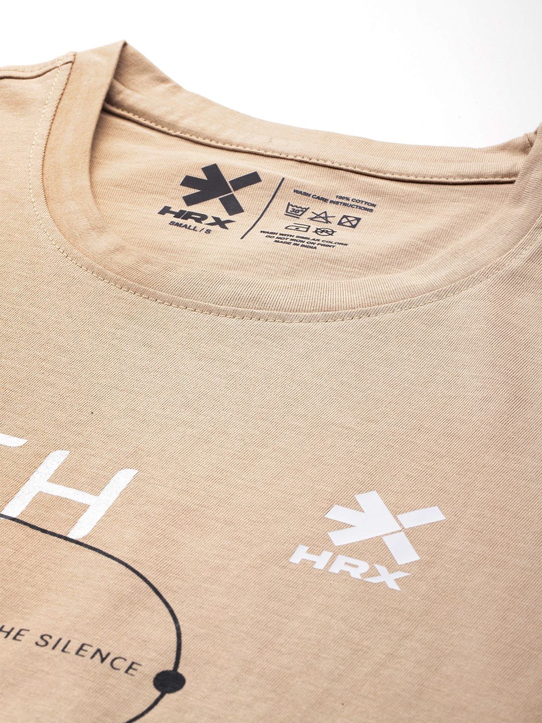 HRX by Hrithik Roshan Typography Printed Pure Cotton Yoga T-shirt