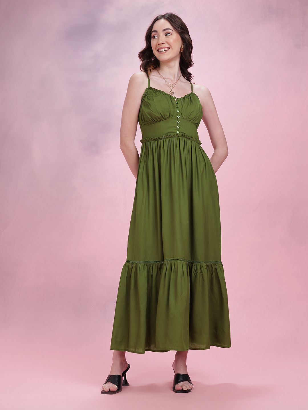 DressBerry Sleeveless Empire Maxi Dress