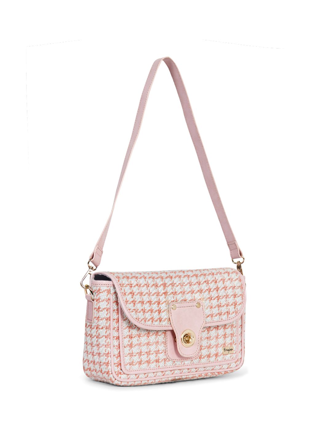 Berrylush Self Design Structured Handheld Bag