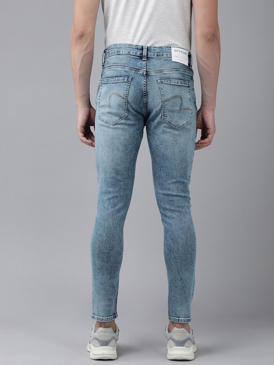 SPYKAR Men Kano Slim Fit Heavy Fade Stretchable Jeans