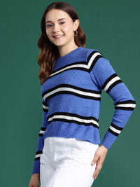 DressBerry Women Striped Acrylic Pullover