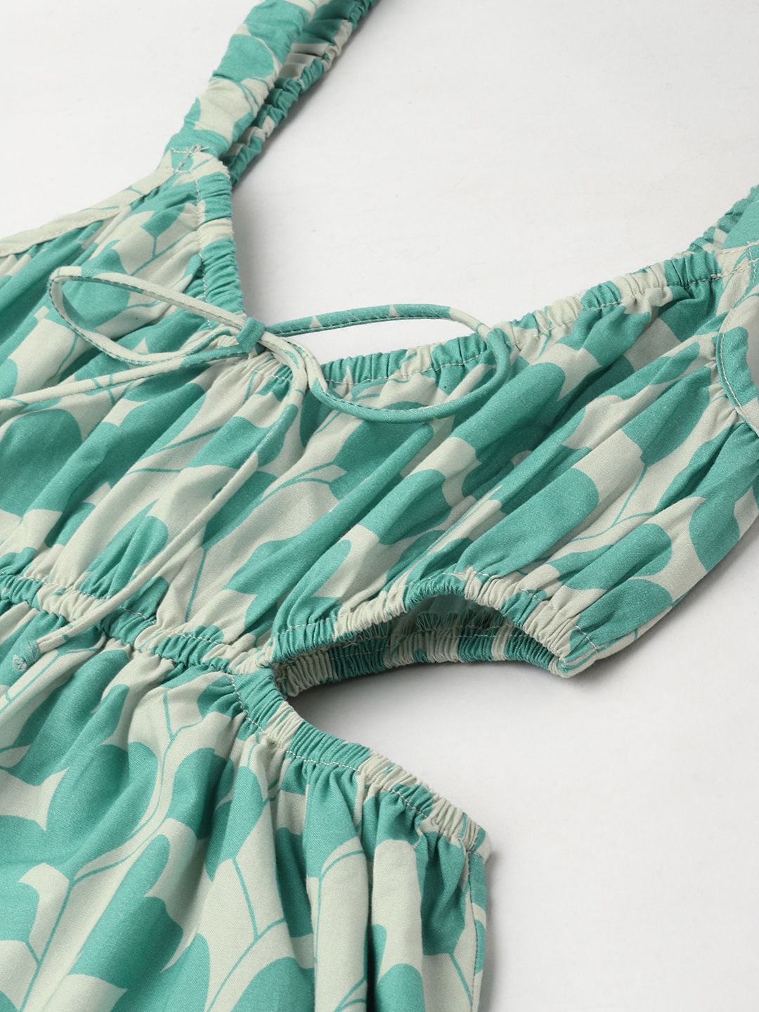 DressBerry Earthy Elegance Waist Cut-Out A-Line Dress