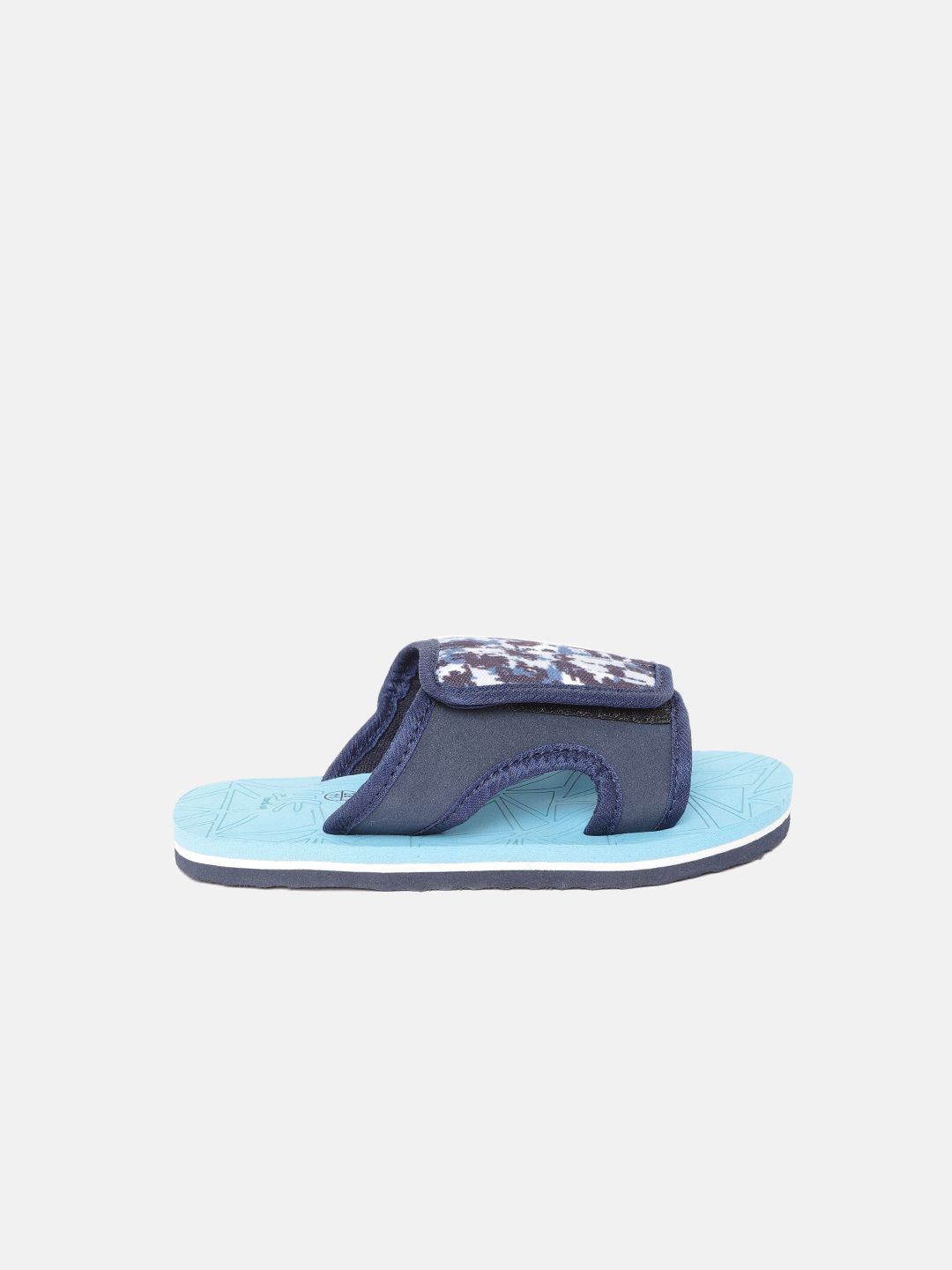 YK Boys Blue & Brown Abstract Print Sliders