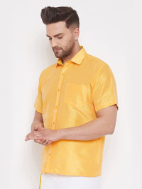 VASTRAMAY Premium Spread Collar Casual Shirt