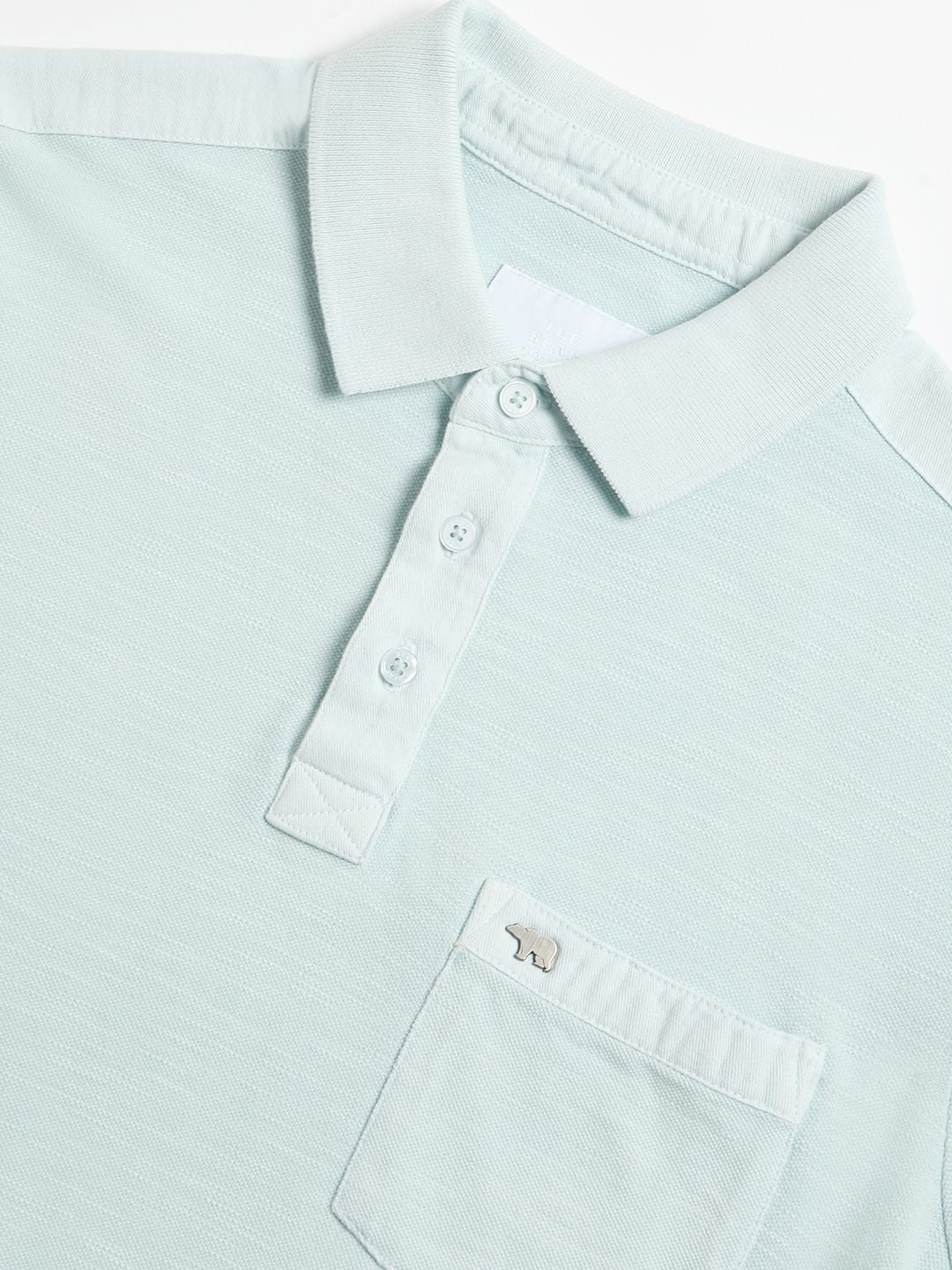 THE BEAR HOUSE Men's Solid Regular Fit Polo T-shirt