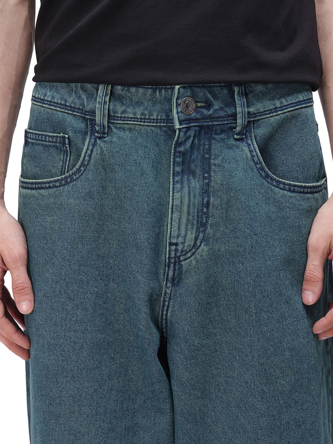 RARE RABBIT Men Comfort Low Distress Light Fade Stretchable Jeans