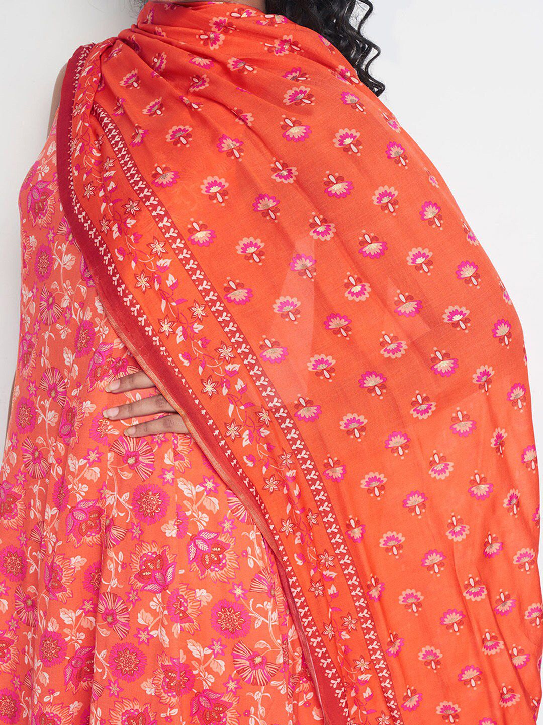 Global Desi Floral Printed Kurta with Trousers & With Dupatta