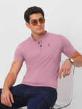 Urbano Fashion Mandarin Collar Slim Fit T-shirt