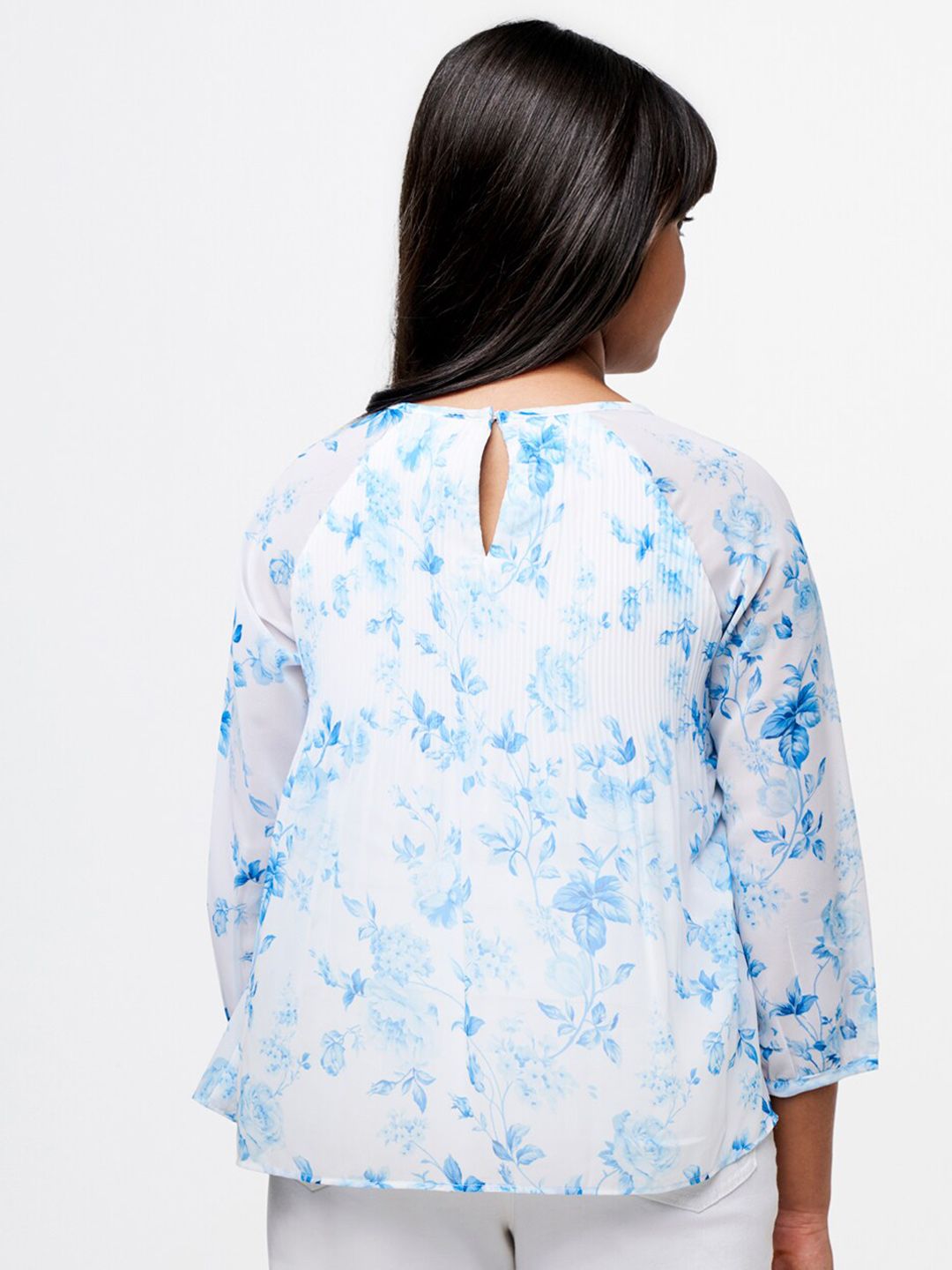 AND Girls Floral Printed Raglan Sleeve Top