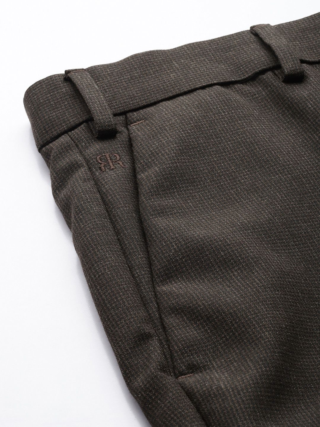 Raymond Men Self Design Textured Slim Fit Formal Trousers