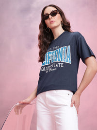 DressBerry Typography Print Relaxed Pure Cotton T-shirt