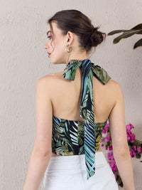 Berrylush Tropical Printed Bralette Crop Top