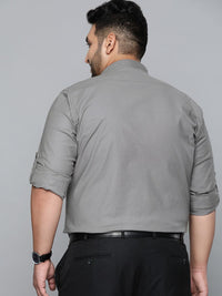 DENNISON Men Grey Smart Slim Fit Opaque Formal Shirt