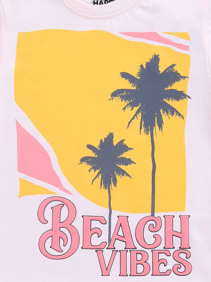 Happy Faces Boys Printed Tropical Pure Cotton T-shirt