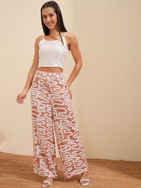 Vishudh Printed Tank Top With Pants & Shrug Co-Ords