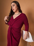 SASSAFRAS Curve Midi Dress