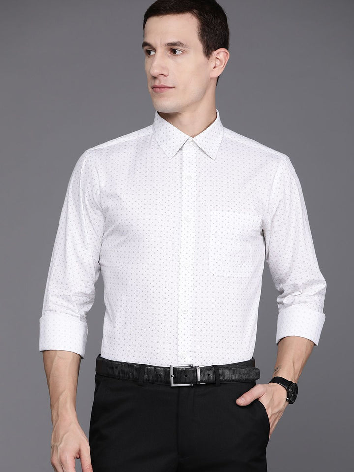Raymond Men Pure Cotton Micro Ditsy Slim Fit Formal Shirt