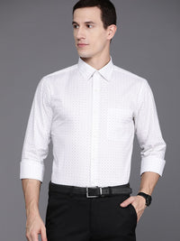 Raymond Men Pure Cotton Micro Ditsy Slim Fit Formal Shirt