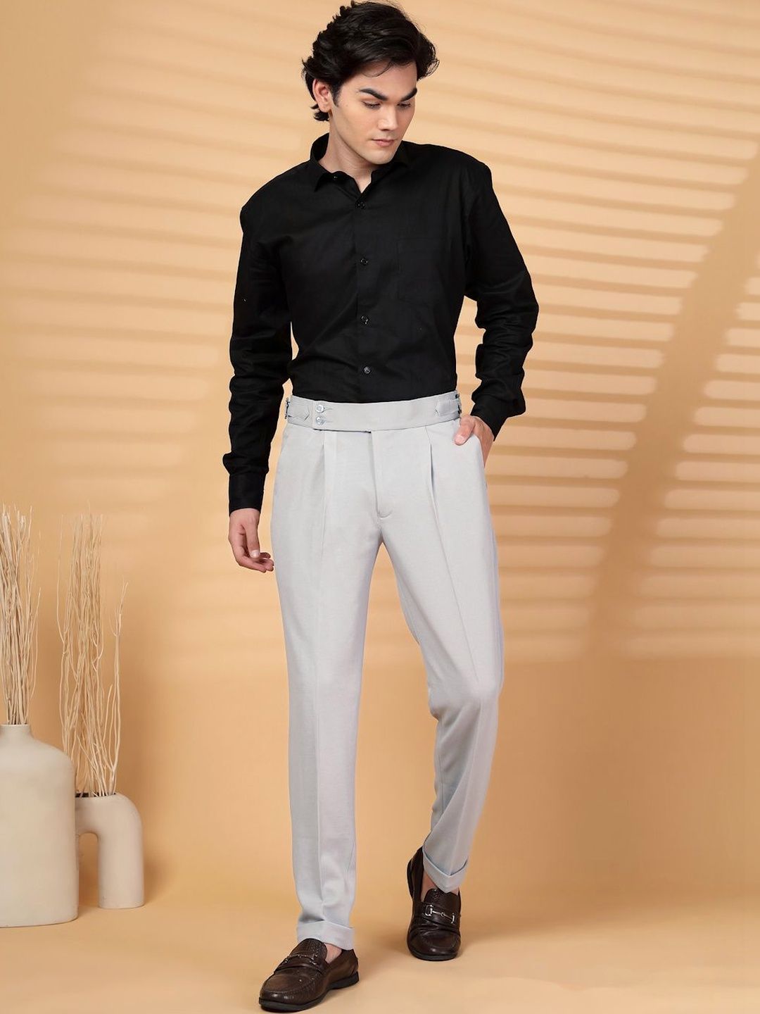 Moda Rapido Men Easy Wash Pleated Trousers