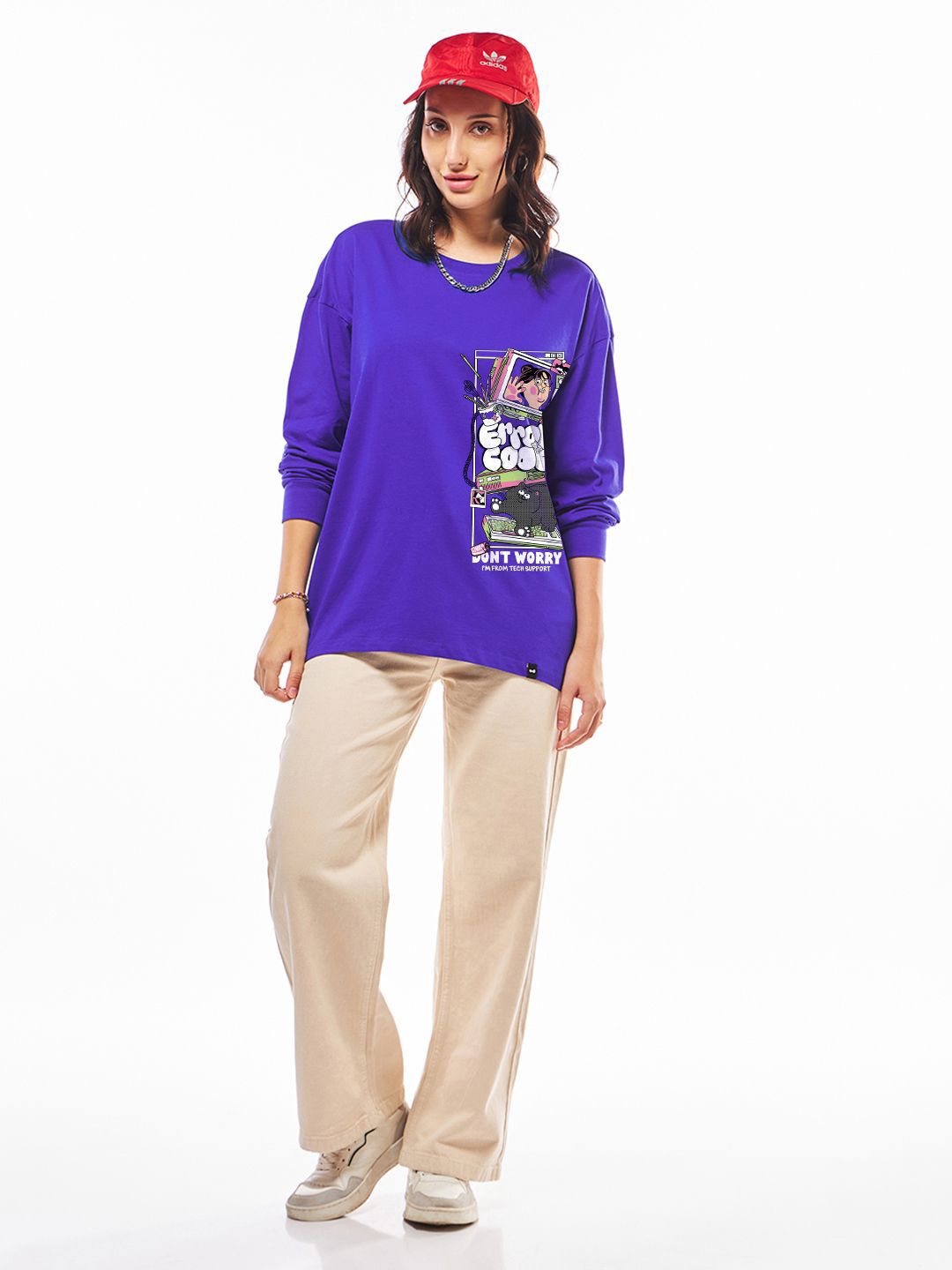 Bewakoof Women Printed Oversized T-shirt