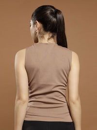 Athena Women Solid Round Neck  Top