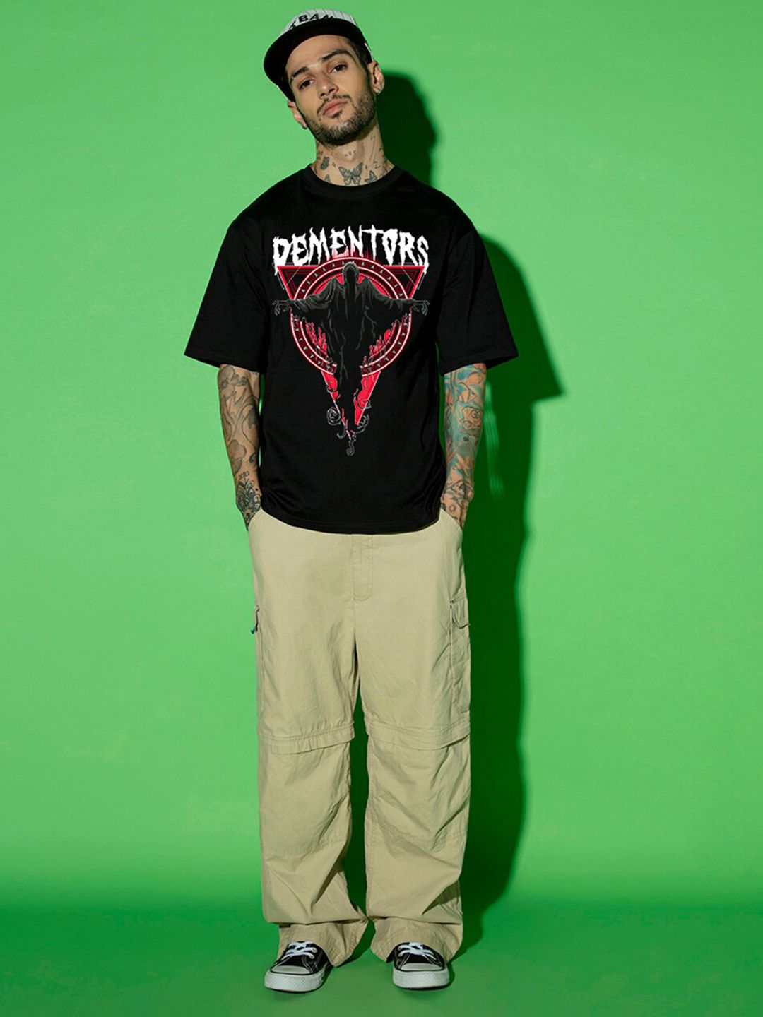 Bewakoof X Harry Potter Graphic Printed Oversized Fit T-shirt