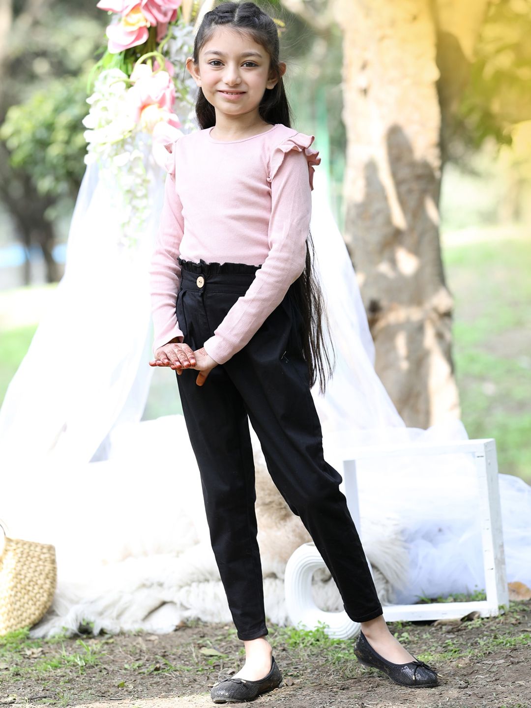 Cutiekins Girls High-Rise Pleated Trouser