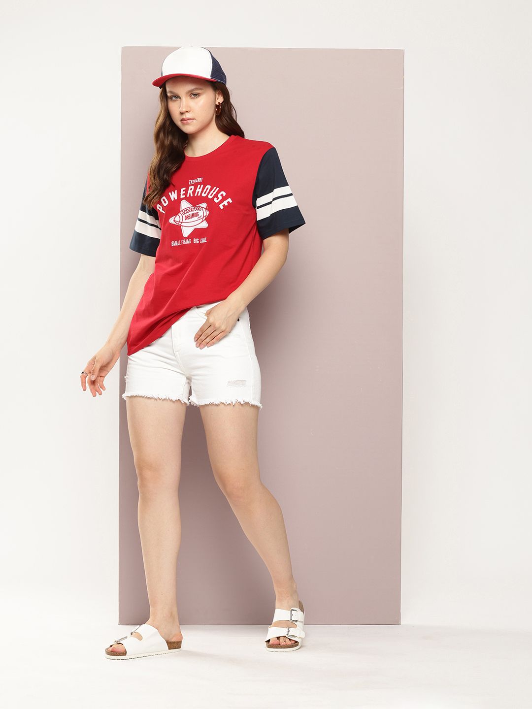 DILLINGER Typography Printed Oversized Pure Cotton T-shirt