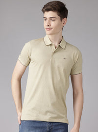 Park Avenue Micro Printed Polo Collar Slim Fit T-shirt