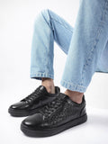 RARE RABBIT Men Rapso Textured Leather Sneakers