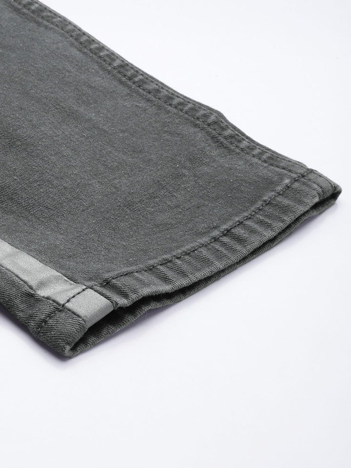Being Human Clothing Men Grey Skinny Fit Mid-Rise Clean Look Jeans with Side Stripes