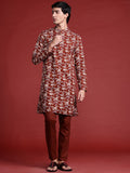 Anouk Floral Printed Pure Cotton Kurta with Trousers