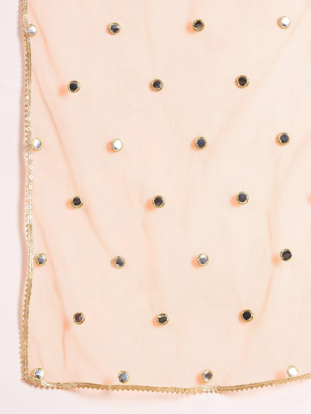 pspeaches Girls Checked V-Neck A-Line Kurta with Dhoti Pants & Dupatta