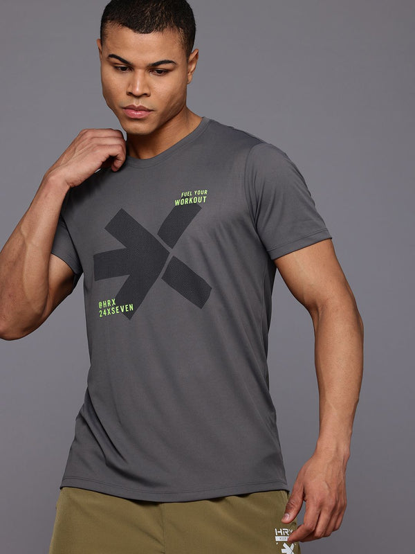 HRX by Hrithik Roshan Brand Logo Printed Rapid-Dry Training T-shirt