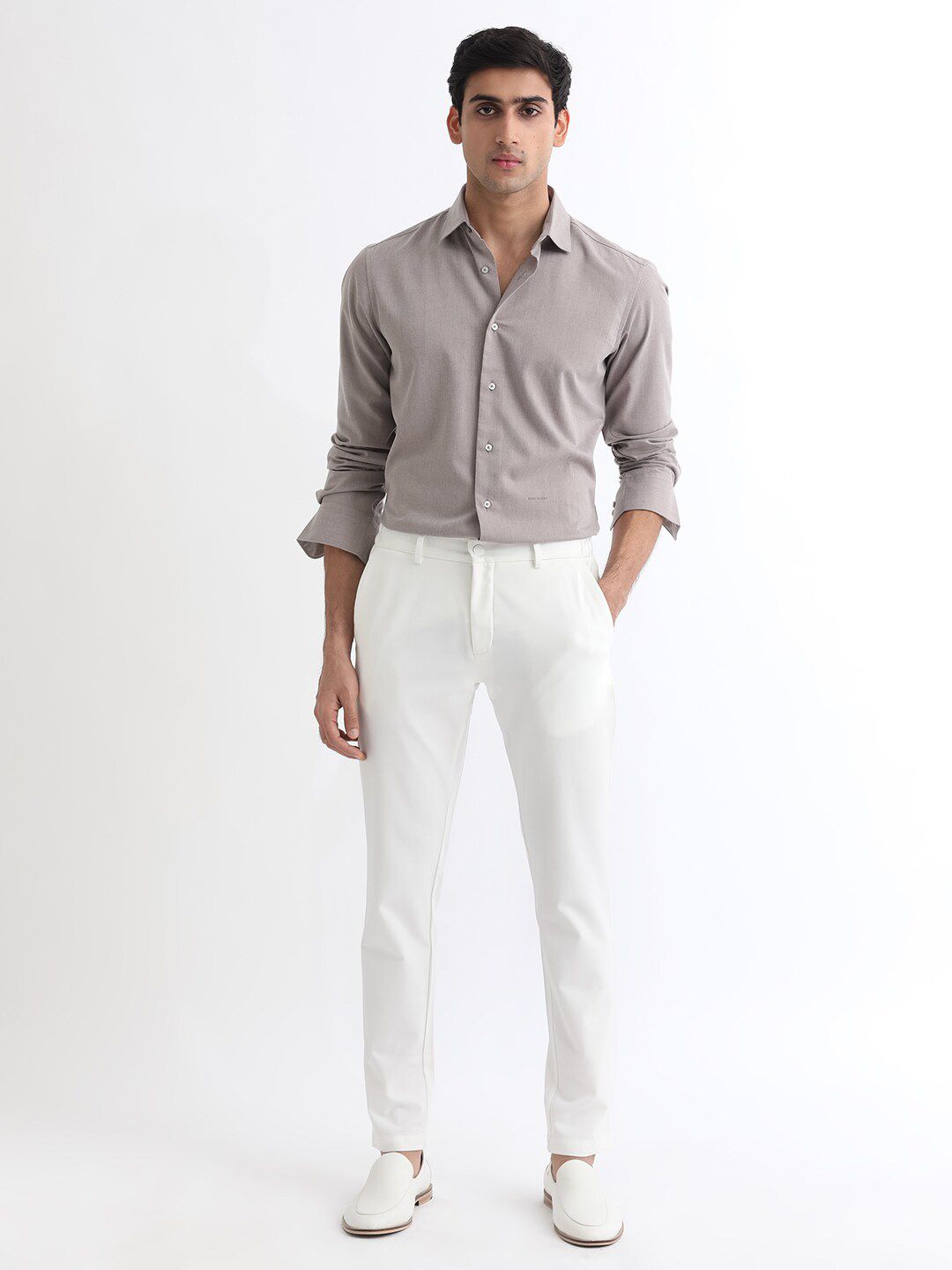 RARE RABBIT Men Gunjan Slim Fit Cotton Shirt