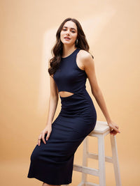 SASSAFRAS BASICS Bodycon Midi Dress