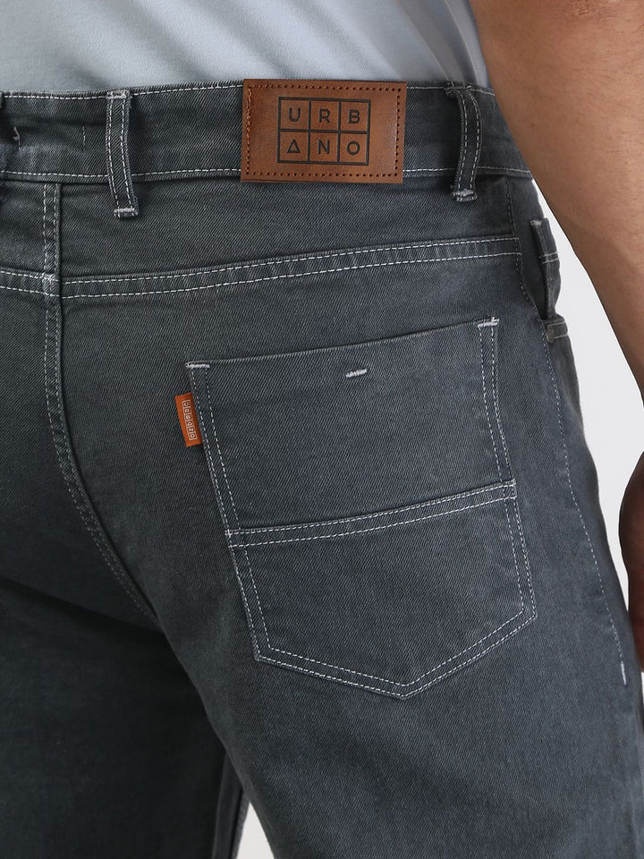 Urbano Fashion Men Straight Fit Mid-Rise Stretchable Jeans