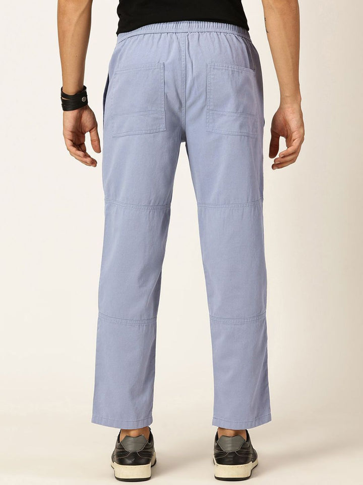 Thomas Scott Men Relaxed Loose Fit Mid-Rise Pure Cotton Easy Wash Trousers