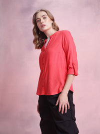 DressBerry Mandarin Collar Casual Shirt