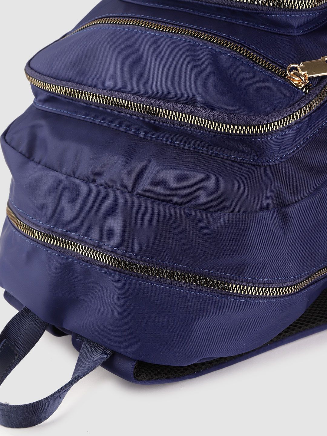 Lino Perros Women Navy Blue Solid Backpack