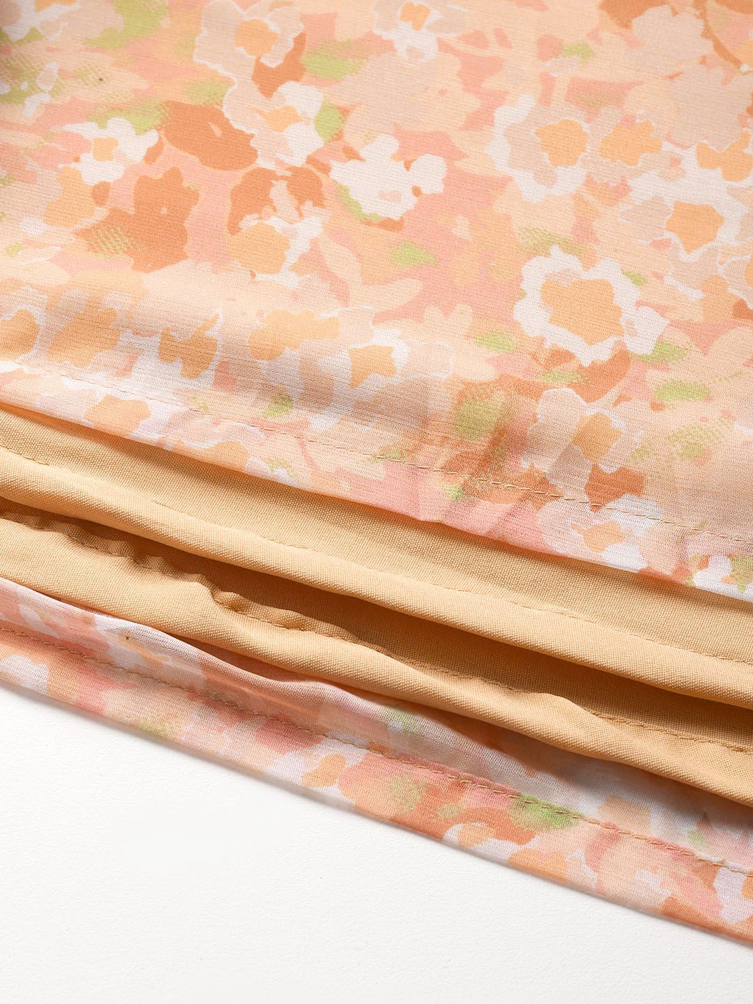 all about you Floral Print Puff Sleeve A-Line Midi Dress