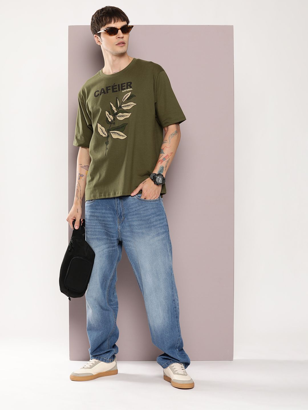 DILLINGER Men Graphic Printed Oversized T-shirt