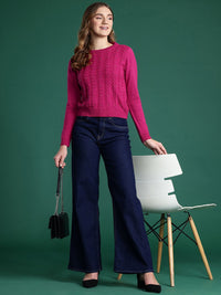 DressBerry Cable Knit Embellished Sweater