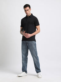 THE BEAR HOUSE Polo Collar Slim Fit Pure Cotton T-shirt