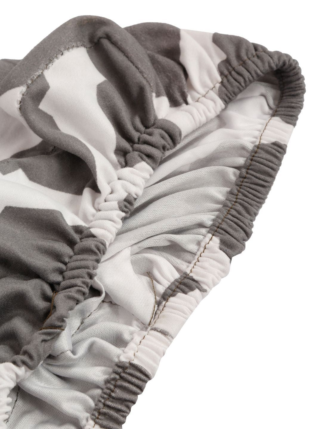 HOSTA HOMES Grey & White Printed Chair Cover