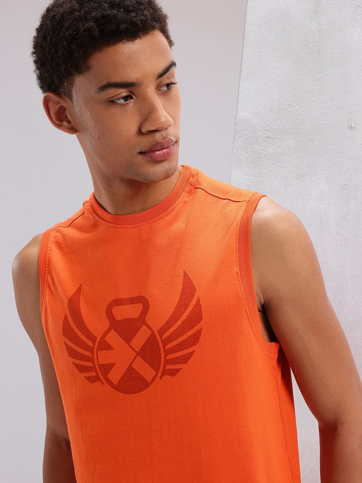 HRX by Hrithik Roshan Brand Logo Printed Training T-shirt